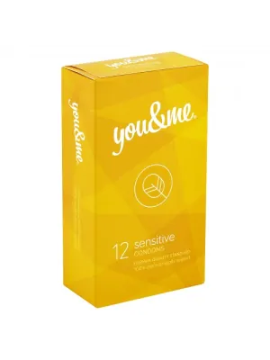 Ultra jemné a tenké kondómy - you  &  me Sensitive kondómy 12 ks - 8594068390026