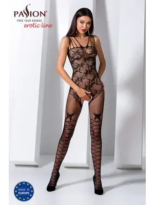 Bodystocking a catsuit - Passion Catsuit Marilena čierny - BS076BLACK