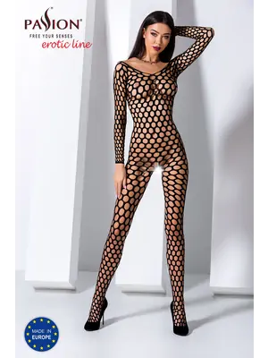 Bodystocking a catsuit - Passion Catsuit Kamila čierny - BS077BLACK