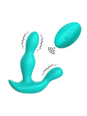 Vibrátory na prostatu - BOOM Richard stimulátor prostaty na diaľkové ovládanie zelený - BOM00133