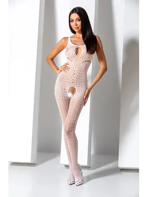 Bodystocking a catsuit - Passion Catsuit Beatrice biely - BS078WHITE