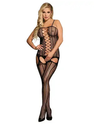 Bodystocking a catsuit - Wanita Serena bodystocking čierny - wanH3008