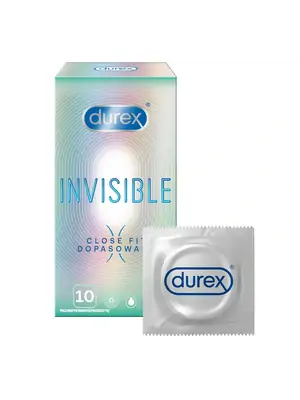 Ultra jemné a tenké kondómy - DUREX kondómy Invisible Close Fit 10 ks - 5900627093230