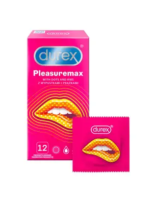 Kondómy vrúbkované a s výstupkami - DUREX kondómy Pleasuremax 12 ks - 5038483193051