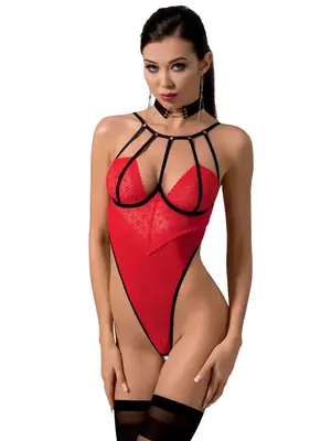 Erotické body a korzety - Devil collection Akita body červené - 5908305949565 - L/XL