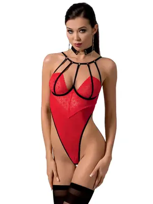 Erotické body a korzety - Devil collection Akita body červené - 5908305949572 - S/M