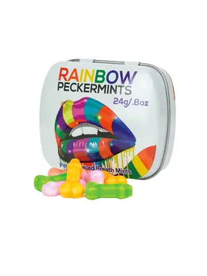 Erotické sladkosti - Rainbow peckermints bonbóny v tvare penisu 24g - s37041