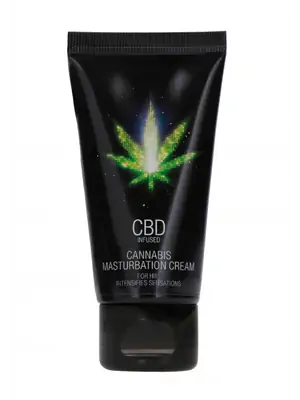 Lubrikačné gély na vodnej báze - CBD Cannabis Masturbačný krém pre mužov 50 ml - shmPHA136