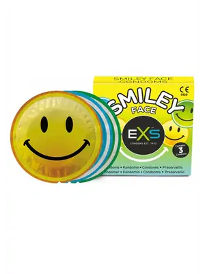Štandardné kondómy - EXS kondomy Smiley Face 3 ks - shm3EXSSMILE