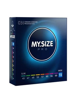 Extra veľké kondómy - My.Size Pro kondómy 72mm - 3 ks - D-228879