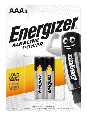 Nabíjačky a batérie - Energizer Alkaline Power - Mikrotužkové batérie AAA/2ks - EB002