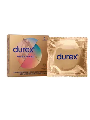 Kondómy bez latexu - Durex Real Feel kondómy 3 ks - 5038483866535