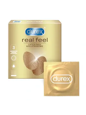 Kondómy bez latexu - Durex Real Feel kondómy 3 ks - 5038483866535