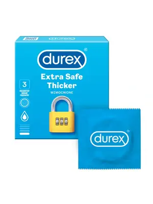 Extra bezpečné a zosilnené kondómy - Durex Extra Safe kondómy 3 ks - 5010232967847