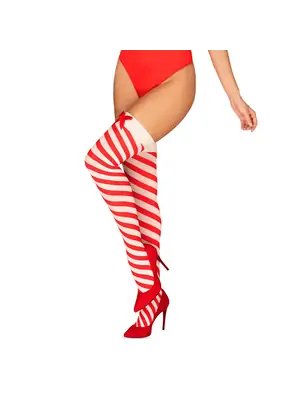Erotické pančuchy - Obsessive Kissmas pančochy - E31108 - S/M