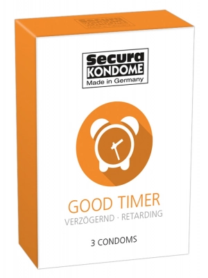 Kondómy predlžujúce styk - Secura kondómy Good Timer 3 ks - 4164280000