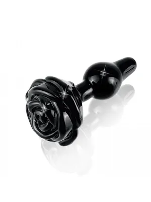 Nevibračné análne kolíky - Icicles No 77 Sklenený análny kolík ruža - dc45546