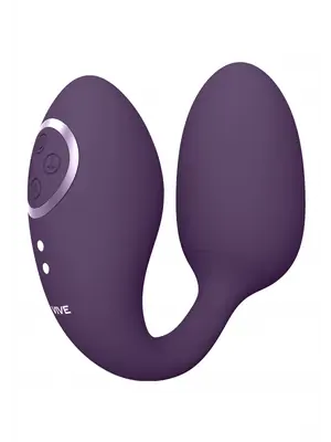 Vibračné vajíčka - VIVE Aika Vibračné vajíčko a vibrátor na klitoris 2v1 - fialový - VIVE028PUR