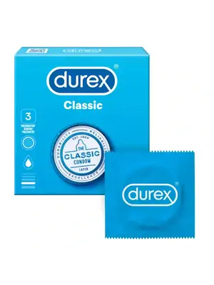 Štandardné kondómy - Durex Classic kondómy 3 ks - 5010232967861