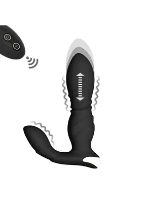 Masáž prostaty - BASIC X Will stimulátor prostaty na diaľkové ovládanie čierny - BSC00353
