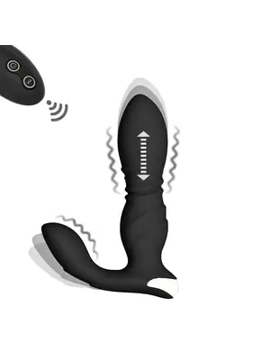 Masáž prostaty - BASIC X Will stimulátor prostaty na diaľkové ovládanie čierny - BSC00353