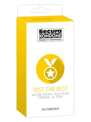 Štandardné kondómy - Secura kondómy Test the Best 24 ks - 4156260000