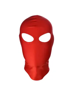 BDSM doplnky - BASIC X maska na tvár s otvormi na oči červená - BSC00165red