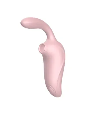 Vibrátory na klitoris - BASIC X Athena podtlakový stimulátor s vibráciami a poklepom ružový - BSC00378pnk