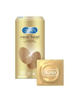 Kondómy bez latexu - Durex Real Feel kondómy 10 ks - 5052197024128