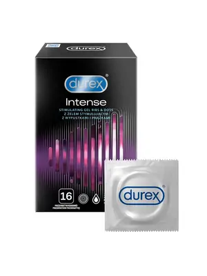Kondómy vrúbkované a s výstupkami - Durex Intense kondómy 16 ks - 5997321772103