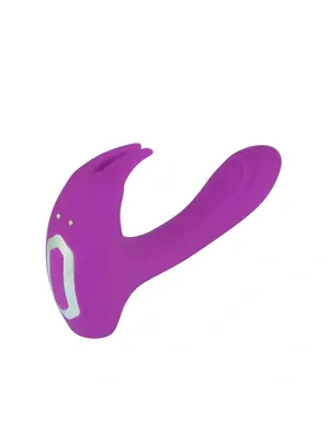 Tlakové stimulátory na klitoris - Romant Hammercarp vibrátor s tepajúcim stimulátorom fialový - RMT127pur