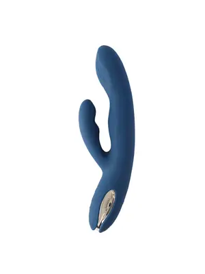 Rotačné a rabbit vibrátory - Svakom Aylin Rabbit vibrátor s tepajúcim bodom - modrý - E33513