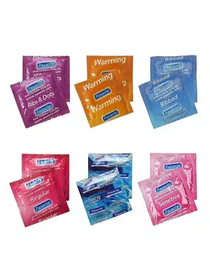 Kondomy Pasante - Pasante Testovacia sada kondómov II. - 10 ks + 2 ks zdarma - 8594072765971