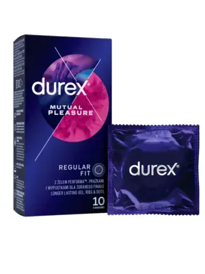Kondómy vrúbkované a s výstupkami - Durex Mutual Pleasure kondómy 10 ks - 5052197004984
