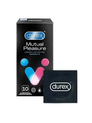 Kondómy vrúbkované a s výstupkami - Durex Mutual Pleasure kondómy 10 ks - 5052197004984