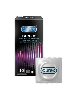 Kondómy vrúbkované a s výstupkami - Durex Intense kondómy 10 ks - 5900627068368