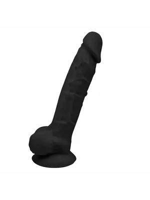 Dildá s prísavkou - Real Love Dildo 18 cm - čierne - dc21562