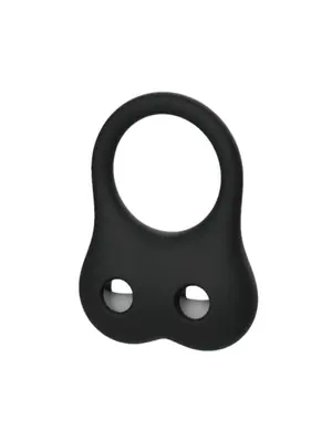 Erekčné krúžky nevibračné - BASIC X Thorn erekčný krúžok so závažím čierny - BSC00418blk