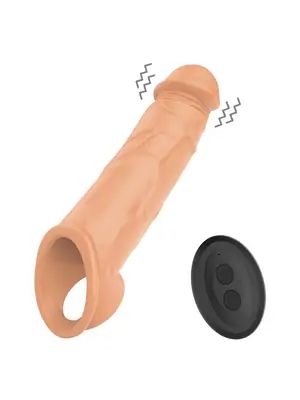 Návleky na penis - BASIC X vibračný návlek na penis telový - BSC00430skn