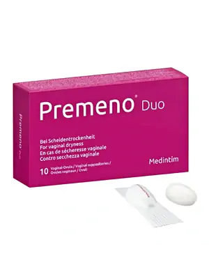 Intímna hygiena a menštruácia - Premeno DUO vaginálne globule 10 ks - 4260635981082
