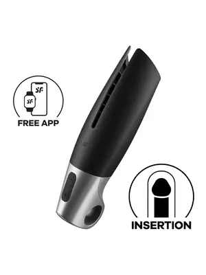 Vibračné masturbátory - Satisfyer Power Masturbátor - black silver - sat4037332