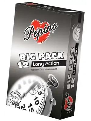 Kondómy predlžujúce styk - Pepino kondómy Long Action - 12 ks - SU26109
