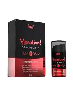 Stimulácia klitorisu a vagíny - intt Vibration! Tingling effect gel - Strawberry 15 ml - 5600304015325