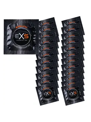 Farebné kondómy - EXS Sada kondómov Black Latex 24 ks - 8594072769344