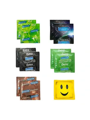 Akčné a darčekové sady kondómov - Pasante kondómy - testovacia sada 11 ks - 8594072769436