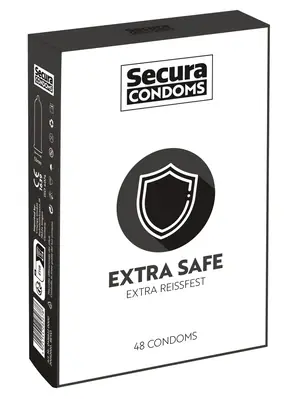 Extra bezpečné a zosilnené kondómy - Secura kondómy Extra Safe 48 ks - 4166220000