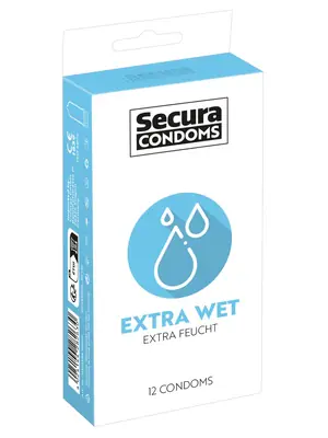 Kondómy s extra lubrikáciou - Secura kondómy Extra Wet 12 ks - 4165840000