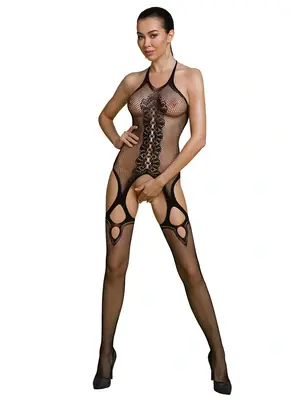 Bodystocking a catsuit - Passion ECO Bodystocking BS013 čierny - ECOBS013black