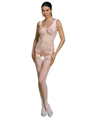 Bodystocking a catsuit - Passion ECO Bodystocking BS009 biely - ECOBS009white