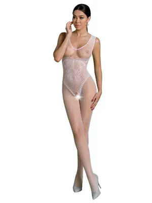 Bodystocking a catsuit - Passion ECO Bodystocking BS003 biely - ECOBS003white